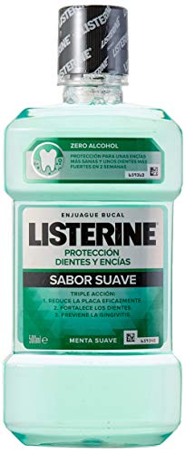 Listerine - Enjuague Bucal Dientes y Encías Sabor Suave - 500ml