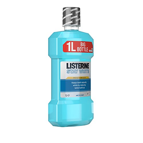 Listerine Stay Blanco Ártico menta enjuague bucal, 1L