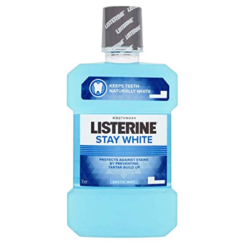 Listerine Stay Blanco Ártico menta enjuague bucal, 1L