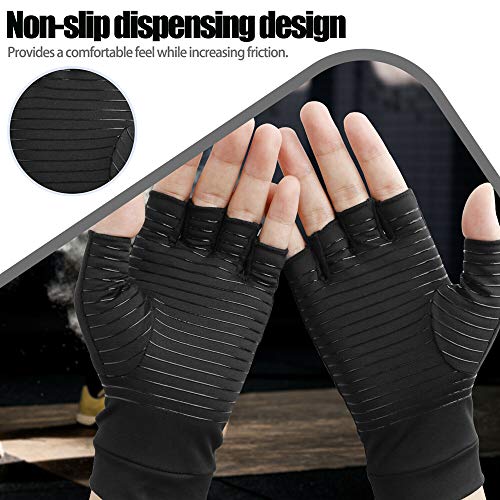 LIUQIGRASS Guantes De Artritis, Guantes De Compresión De La Artritis, Dolor De Las Articulaciones del Dedo Medio Relieve Terapia Brace Ayuda De Muñeca Antideslizante, Mujeres, Hombres, 1 Par,L