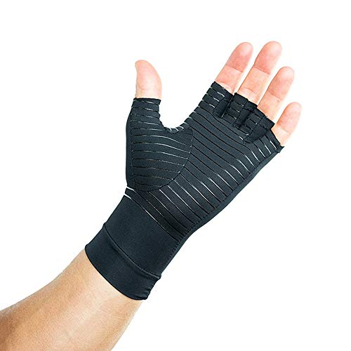 LIUQIGRASS Guantes De Artritis, Guantes De Compresión De La Artritis, Dolor De Las Articulaciones del Dedo Medio Relieve Terapia Brace Ayuda De Muñeca Antideslizante, Mujeres, Hombres, 1 Par,L