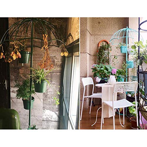 LJYY Soporte de Flores con Forma de Paraguas de decoración artística con Base de Metal sólido con diseño de Paraguas único, Azul