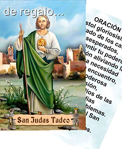 Llavero + Medalla Virgen de la Cabeza de Casas - Ibañez (Albacete). De Regalo estampas de San Miguel, San Expedito, San Judas Tadeo y San Pancracio