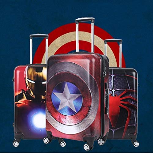 LLRDIAN Maleta de Viaje Capitán América/Spider-Man/Iron Man Estuche for Maletas de Viaje (Color : B, Size : 42x 26x65cm)