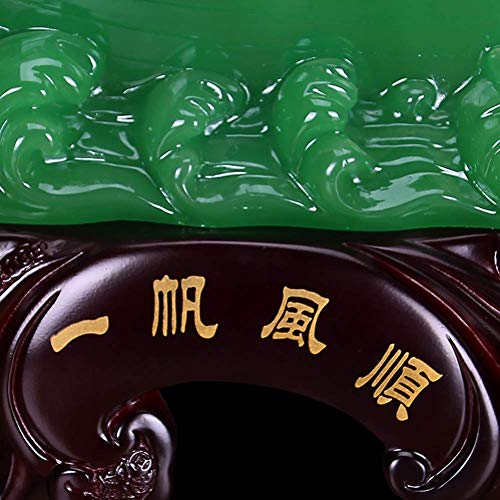 LNDDP Estatua Feng Shui para Negocios, Figuras Barco Vela dragón, decoración Escultura Prosperidad y Riqueza, Regalo Apertura Negocios Oficina