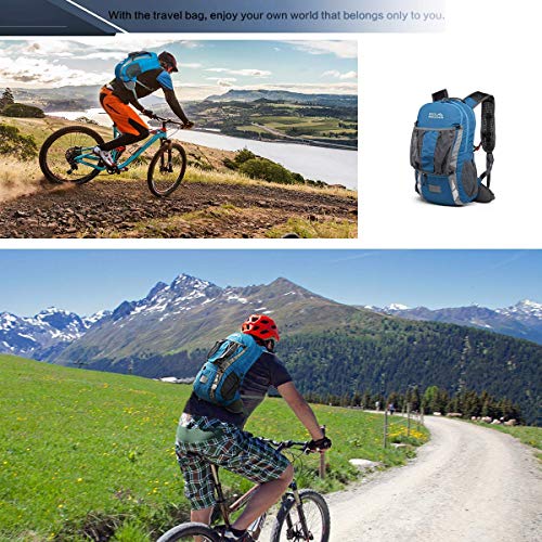 Local Lion Mochila 20L de Ciclismo Montaña Senderismo Macutos Trekking Camping al Aire Libre Nylon con Cubierta de Lluvia para Hombres y Mujeres