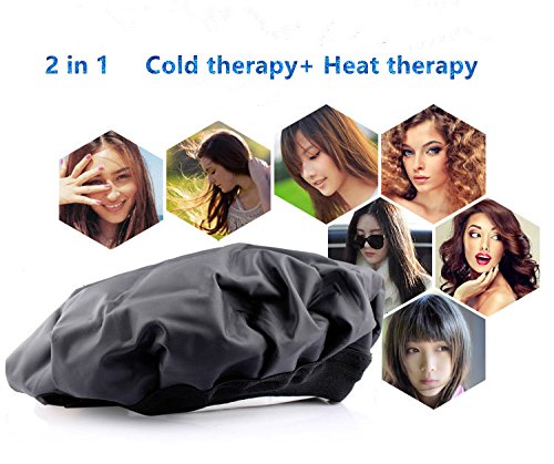 Locisne DIY Calor Térmico Del Pelo Caliente Microwavable Micrófono Del Cabello Acondicionador Del Sombrero Casquillo Del Balneario Herramientas De Styling Negro (Calor del cabello)