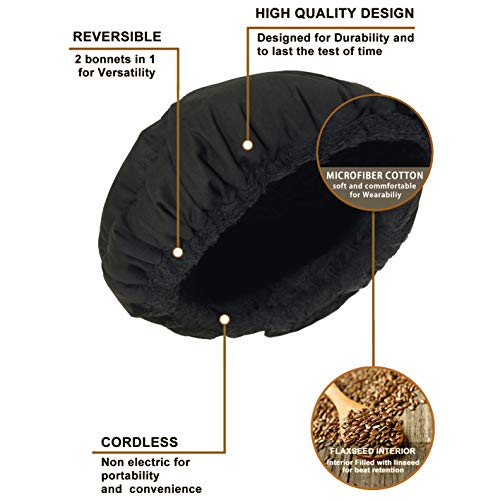 Locisne Gorro calor cabello lino acondicionamiento profundo térmico bricolaje,gorro acondicionamiento cabello micro apto microondas Terapia calor para vaporizar el cabello,spa Herramientas de peinado