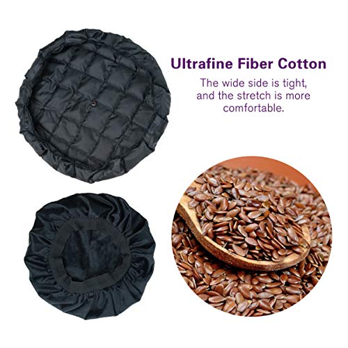 Locisne Gorro térmico acondicionamiento profundo extraíble linaza, gorro calentado con vapor microondas para acondicionadores cabello con daños profundos Hidratación Tratamiento hidratante
