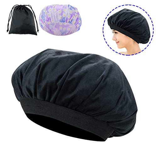 Locisne Gorro térmico acondicionamiento profundo extraíble linaza, gorro calentado con vapor microondas para acondicionadores cabello con daños profundos Hidratación Tratamiento hidratante