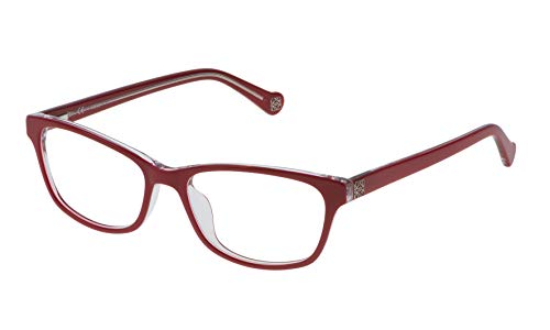 Loewe VLW90554098H Monturas de gafas, Red+Crystal, 55 Unisex