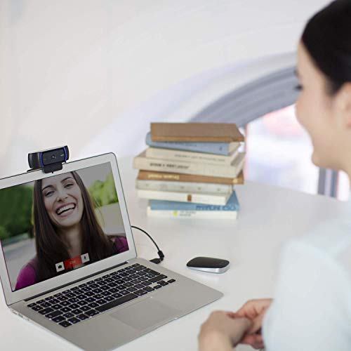 Logitech C920 HD Pro Webcam, Videoconferencias 1080P FULL HD 1080p/30 fps, Sonido Estéreo, Corrección de Iluminación HD, Skype/Google Hangouts/FaceTime, Para Gaming, Portátil/PC/Mac/Android