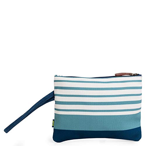 Lois - Neceser de Playa con Asa de Mano. Lona Estampada. Cierre Cremallera. Ideal para Verano o Viaje. Calidad Estilo y Diseño. Bolso Tote a Juego. Práctico y Reistente. 601008, Color Turquesa