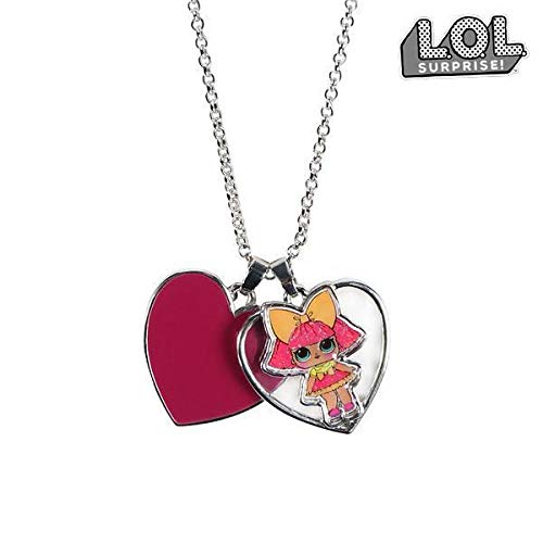 LOL Surprise 2500001118_TU-C14 Collar de Niña con acero inoxidable 18.5 cm, Rosa, Talla única