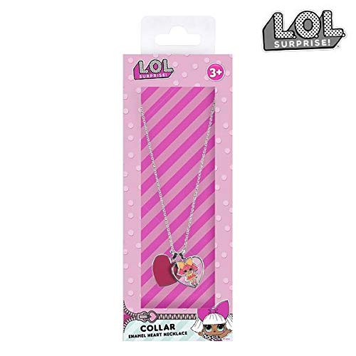 LOL Surprise 2500001118_TU-C14 Collar de Niña con acero inoxidable 18.5 cm, Rosa, Talla única