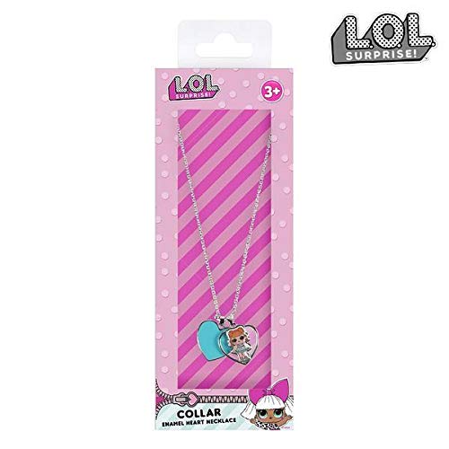LOL Surprise 2500001118_TU-C14 Collar de Niña con acero inoxidable 18.5 cm, Rosa, Talla única