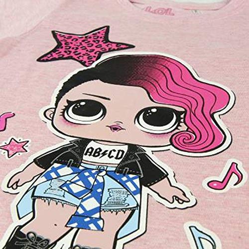 L.O.L. Surprise ! Camiseta para niñas con Las muñecas LOL Rocker, BFF Fancy & Fresh, Diva, M.C Swag, IT Baby, Leading Baby | Top de Verano de algodón para niños (4/5 años, Rocker)