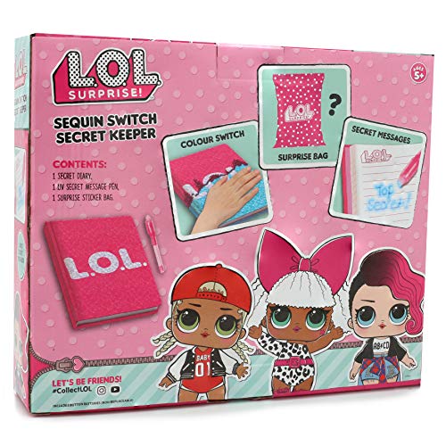 L.O.L. Surprise! Diario Secreto para Niña Libreta d 1 LR44, color rosa