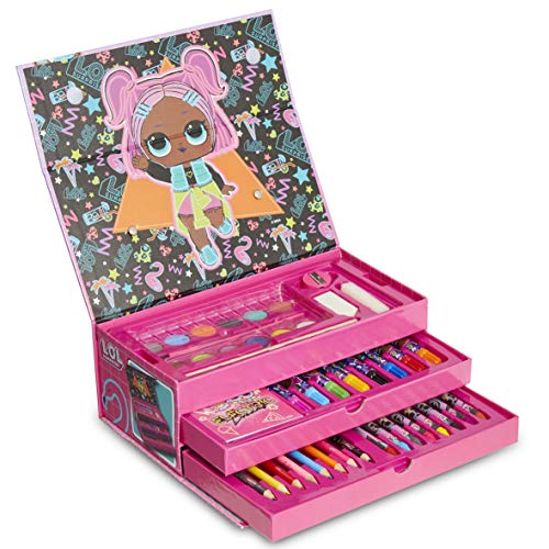 L.O.L. Surprise! Maletín Infantil Rosa De Pinturas con 52 Piezas | Juguetes Infantiles para Niños Y Niñas | Kit para Pintar O Hacer Manualidades para Niña | Medidas 26 X 13 X 9 Cm