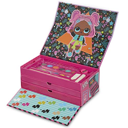 L.O.L. Surprise! Maletín Infantil Rosa De Pinturas con 52 Piezas | Juguetes Infantiles para Niños Y Niñas | Kit para Pintar O Hacer Manualidades para Niña | Medidas 26 X 13 X 9 Cm