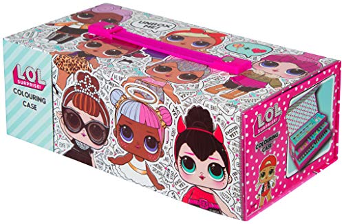 L.O.L. Surprise! Maletín Infantil Rosa De Pinturas con 52 Piezas | Juguetes Infantiles para Niños Y Niñas | Kit para Pintar O Hacer Manualidades para Niña | Medidas 26 X 13 X 9 Cm