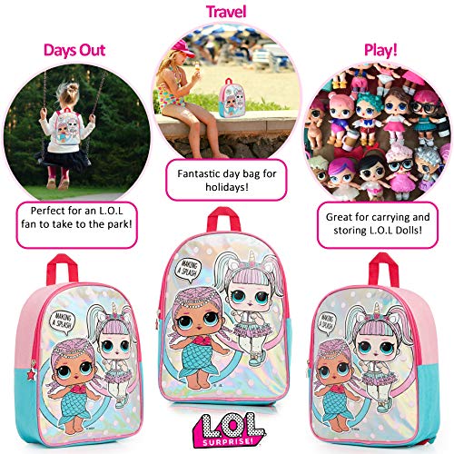 L.O.L. Surprise ! Mochilas para Niñas | Nuevas Mochilas Escolares Juveniles para Chicas De Confetti Pop | Mochila Infantil para Niños (Merbaby y Unicornio)