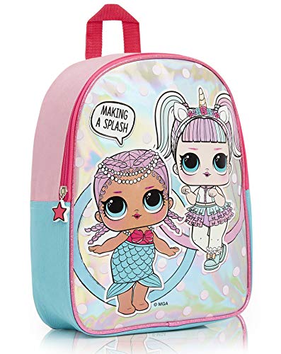 L.O.L. Surprise ! Mochilas para Niñas | Nuevas Mochilas Escolares Juveniles para Chicas De Confetti Pop | Mochila Infantil para Niños (Merbaby y Unicornio)