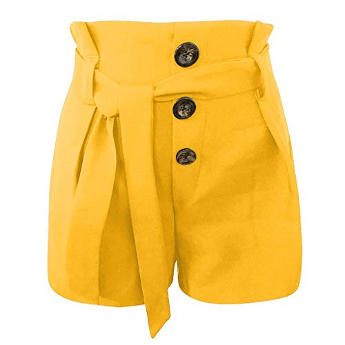 Longra ? ?Yoga Mujeres! Mujer Sexy Cintura Alta Slim Fit Casual Estilo de Dama con cinturón Moda Beach Pantalones Cortos