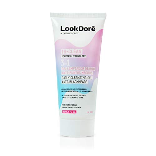 Lookdoré IB+ Clean Gel Limpiador Facial 3 en 1 -Quita espinillas y puntos negros, antiacné y matificante antibrillos de la piel grasa