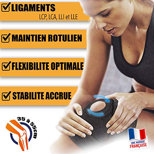 LOOPYZ Rodillera Protectora De Rótula Y Ligamentos, Férula de Rodilla, Respiración y Movimiento Respetuoso. Crossfit, Trotar/Correr, Senderismo, Tenis, Baloncesto, Hombres y Mujeres