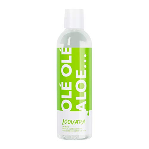 Loovara Olé Olé Aloe – gel lubricante con aloe vera | para pieles sensibles | valor de pH óptimo | solo ingredientes naturales | a base de agua, cuida y protege la flora vaginal