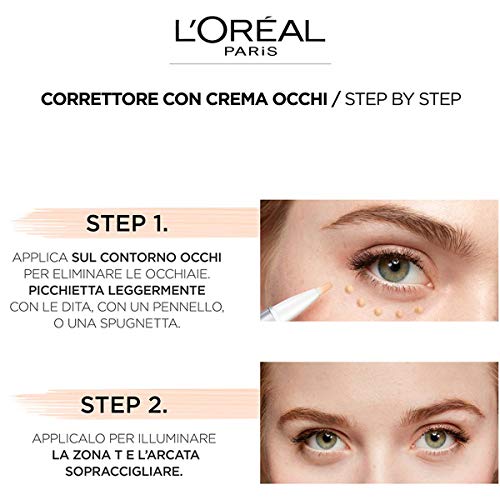 L'Oréal París Accord corrector Parfait Eye Cream in a Concealer tono claro 1-2D Ivory-Beige