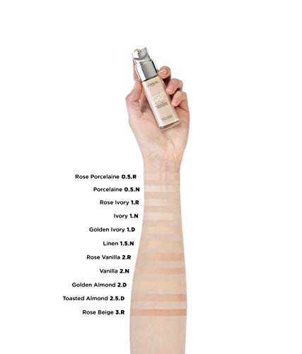L'Oréal Paris Accord Parfait, Base de maquillaje acabado natural con ácido hialurónico, tono piel claro 1.5N, 30 ml