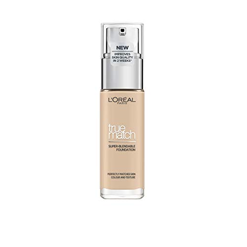 L'Oréal Paris Accord Parfait, Base de maquillaje acabado natural con ácido hialurónico, tono piel claro 1N, 30 ml