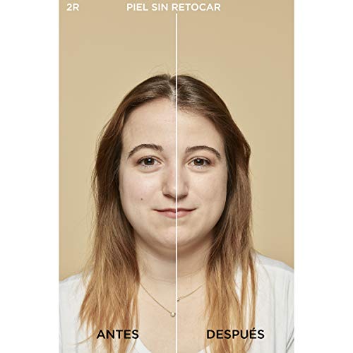 L'Oréal Paris Accord Parfait, Base de maquillaje acabado natural con ácido hialurónico, tono piel claro 2R, 30 ml