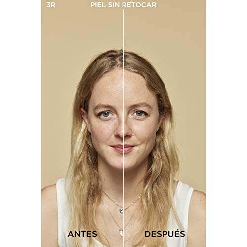 L'Oréal Paris Accord Parfait, Base de maquillaje acabado natural con ácido hialurónico, tono piel claro 3R, 30 ml