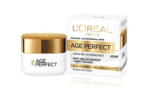 L'Oréal Paris - Age Perfect - Soin Jour Ré-Hydratant - Anti-Relâchement & Anti-Tâches - Peaux Matures - 50 mL