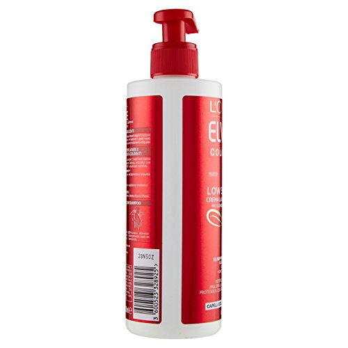 L'Oréal Paris - Champú Elvive Low Shampoo sin espuma ni sulfatos, 400 ml Color Vive