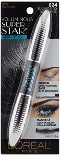 L'Oreal Paris Cosmetics Voluminous Superstar Waterproof Mascara, Blackest Black, 0.4 Fluid Ounce by L'Oreal Paris