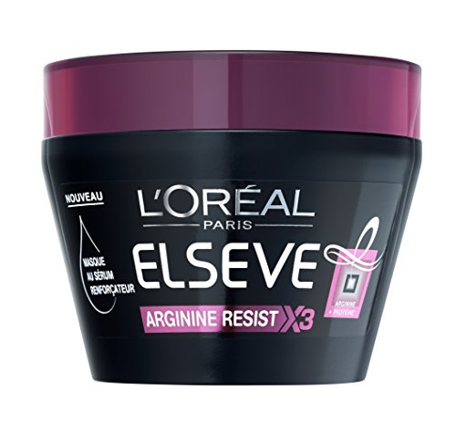 L’Oréal Paris Elseve Arginine Resist X3 - Mascarilla fortificante para cabellos finos y frágiles, 2 unidades