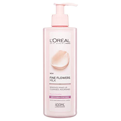 L'Oreal Paris Flores Delicadas - Leche de limpieza, limpia, desmaquilla y nutre