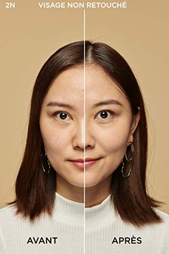 L'Oréal Paris - Fond de Teint Fluide Accord Parfait - Peaux Sèches à Normales - Teinte : Vanille (2.N) - 30 ml - Nouvelle formule enrichie en acide Hyaluronique et Aloé Vera