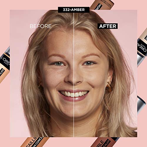 L'Oreal Paris Infalible More Than Concealer Corrector Cobertura Completa, Tono 332 Amber/Amb, 11 ml