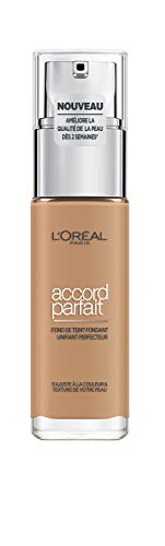 L'Oréal Paris Make-Up Designer Accord Parfait D7 Ambre Doré Frasco dispensador Líquido - base de maquillaje (Ambre Doré, D7, Frasco dispensador, Líquido, Natural, Francia)