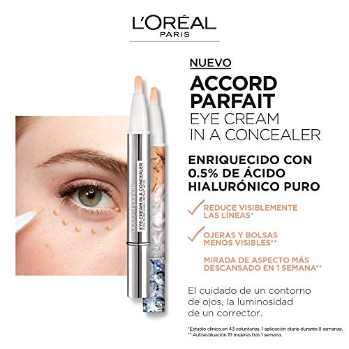 L'Oreal Paris Make-up Designer Gel De Cejas 104 Chatain + Máscara Pestañas Negro + Accord corrector 1-2D Ivory-Beige + Accord Perfect Blush Sandalwood Pink 120