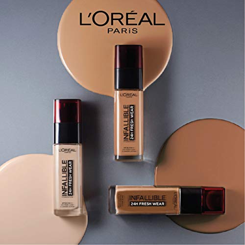L'Oréal Paris Make-up designer Infalible 24H Fresh Wear Base de Maquillaje de Larga Duración - Tono 220 Sable/Sand, 30 ml