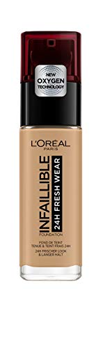 L'Oréal Paris Make-up designer Infalible24H Fresh Wear Base de Maquillaje de Larga Duración - Tono 260 Soleil Doré, 30 ml