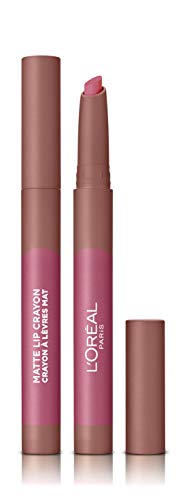 L'Oreal Paris Make-up Designer Pintalabios Matte Crayón 102 Caramel Blonde permanente, rosa natural - 22 ml