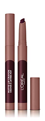 L'Oreal Paris Make-up Designer - Pintalabios Matte Crayón 116 Cherryfic permanente, burdeos - 22 ml