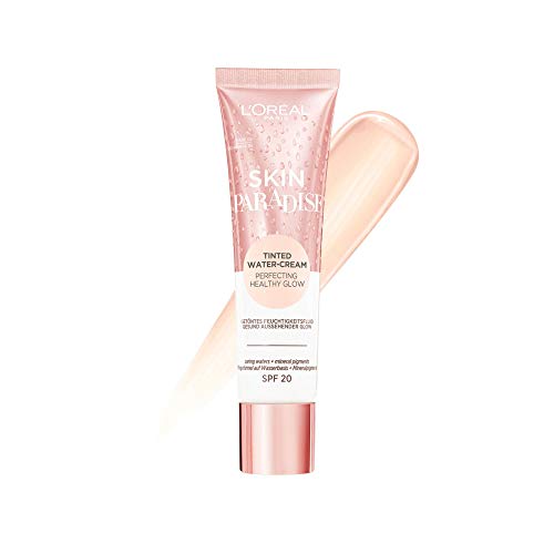 L'Oreal Paris Make-Up Designer Skin paradise Water-Cream Hidratante con Color y Spf 20, Tono Piel Claro Fair 02 42.5 g